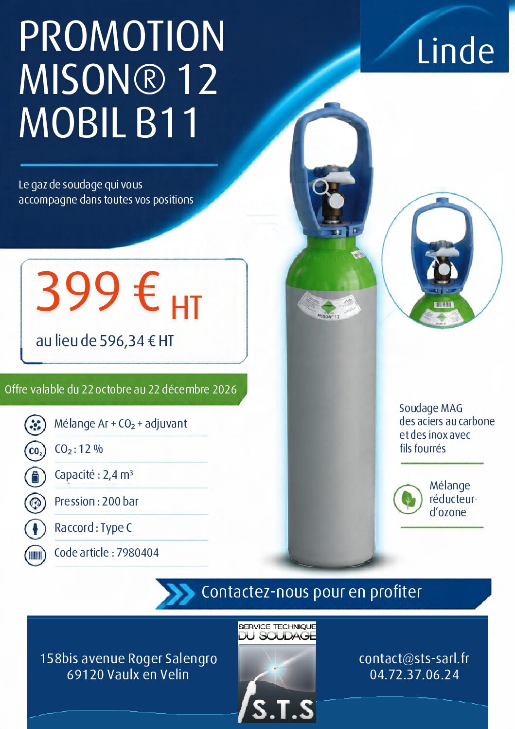 Promotion bouteille MISON 12 Mobil B11 : 399 € HT